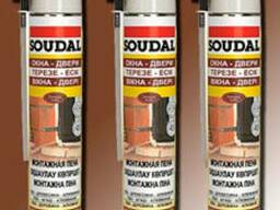 Монтажная пена Soudal 750 трубочная с выходом 45литров