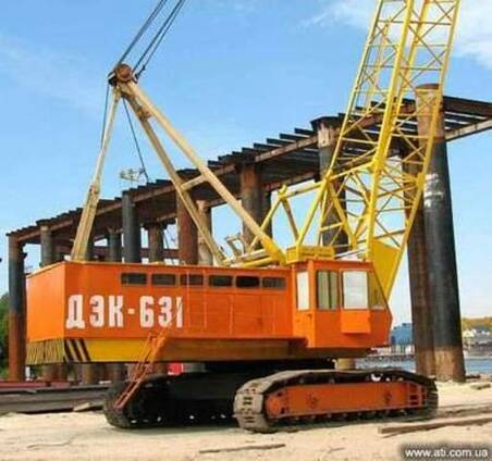 Монтажный гусеничный кран ДЭК-631, 1991 г.в., дизель ЯМЗ 238