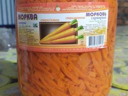 Морковь гарнирная консервированная 3л ДСТУ