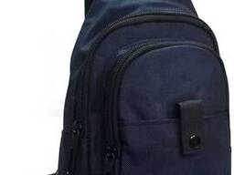 Мужская сумка Lanpad через плечо синяя
