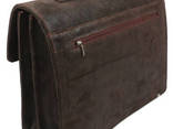 Мужской кожаный деловой портфель A-art коричневый. .. - фото 3