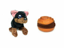 Мягкая игрушка "Сладкий щенок" METR+ в контейнере (Пончик с шок. крошкой) (20021-6)