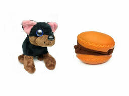 Мягкая игрушка "Сладкий щенок" METR+ в контейнере (Шоколадный пончик) (20021-5)