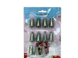 Набір насадок для кондитерського шприца або мішка, 12 предметів