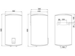 Набір: Водонагрівач електричний вертикальний 50 л сухий ТЕН + розумна розетка. ..
