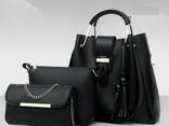 Набо женских сумок 3 в 1 (шоппер, косметичка и клатч) Viva black