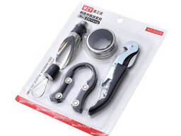 Набор аксессуаров для вина (штопор, пробка для вина, нож для снятия фольги...