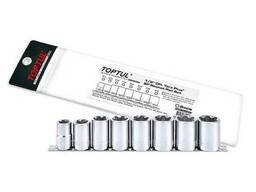Набор головок Torx Plus EP 1/2" EP18-EP32 8ед. Toptul GAAG0810