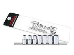 Набор головок Torx Plus EP 3/8" EP10-EP20 7ед. Toptul GAAG0706