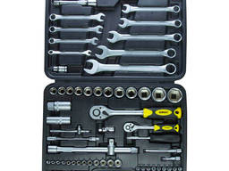 Набор ключей, насадок торцевых и бит 1/4" 1/2" 82шт CrV mid SIGMA 6001551 в кейсе