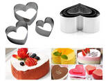 Набор металлических форм для десертов, пирожных теста (выкладки/вырубки) в форме сердец - фото 1