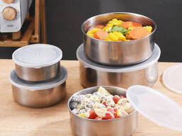 Набор пищевых контейнеров Unique UN-1515 5 шт из нержавеющей стали