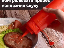 Набор пластиковых многоразовых бутылочек для экономного дозирования соусов кетчупа...