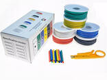 Набор силиконовых проводов 20AWG 6 цветов по 10 м многожильный + термоусадка и очиститель - фото 1