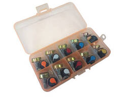 Набор сменных резисторов с ручками 10шт. WH-148 3PIN в коробке 15мм (Комплект. ..