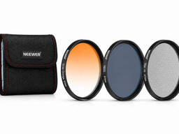 Набор светофильтров Neewer 67мм Grad Orange, Star +6, ND32 и защитный чехол