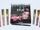 Набор жидких матовых помад Kylie от Кайли Дженнер 6 штук + карандаш для губ Black - фото 3