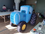 Надувная декорация для детей синий трактор - фото 1