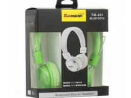 Накладные Bluetooth наушники Tymed TM-001 (MP3 плеер и FM радио) Green