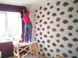 Поклейка шпалер