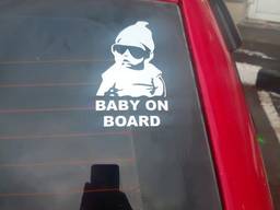 Наклейка на авто Ребенок в машине"Baby on board"