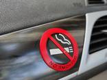 Наклейка в авто салон Не курить Красная