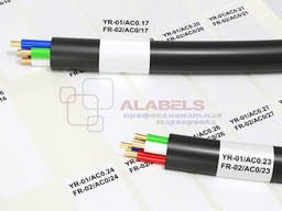 Наклейки, белого цвета, для маркировки кабеля c D от 3 до 14 мм. или пучка кабелей, под пе