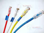 Наклейки синего цвета для маркировки информационного кабеля, патч-кордов c D от 3 до 7 мм.