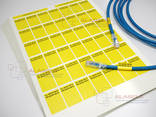 Наклейки желтого цвета для маркировки кабеля c D от 3 до 8 мм. , под печать на принтере