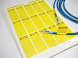 Наклейки желтого цвета для маркировки кабеля c D от 3 до 18 мм. или пучка кабелей, под печ - фото 1