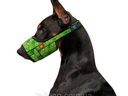 Намордник для собак пластиковый фастекс Waudog Nylon Авокадо О 35-43 см Разноцветный