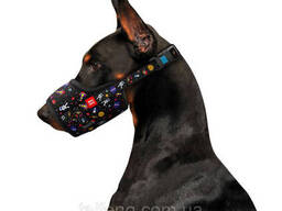 Намордник для собак пластиковый фастекс Waudog Nylon NASA О 14-20 см Разноцветный