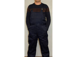 Напівкомбінезон утеплений синій, тканина грета.