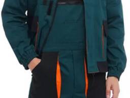Напівкомбінезон з курткою робочий BIZON сірий з чорним ( 100% бавовна )