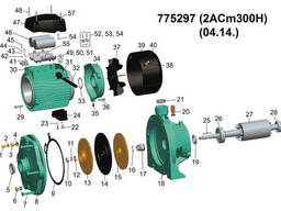 Насос центробежный многоступенчатый 3.0кВт Hmax 65м Qmax 250л/мин LEO 3.0 2ACm300H. ..