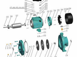 Насос центробежный многоступенчатый 380В 3.0кВт Hmax 70м Qmax 250л/мин LEO 3.0 2AC300H. ..