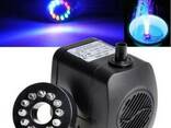 Насос для фонтана 15Вт цветной с подсветкой светодиодной led - фото 3