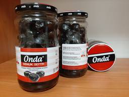 Натуральні чорні оливки (маслини) в'ялені з додаванням олії 370 мл