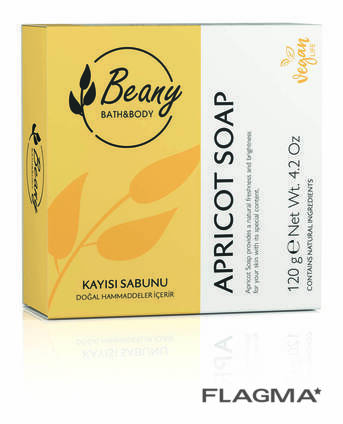 Натуральное мыло с абрикосом livesta Beany, 120 г