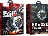 Наушники игровые HOCO ESD05 с микрофоном LED подсветкой, черные - фото 3