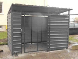 Навіс для сміттєвих баків з розсувними дверима ТПВ