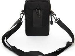 Небольшая мужская сумка через плечо Lanpad черная