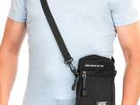 Небольшая мужская сумка через плечо Lanpad черная - фото 1