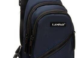 Небольшая сумка слинг Lanpad тканевая, синий