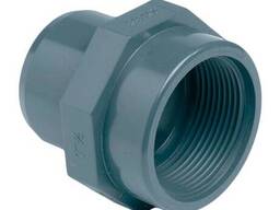 Ниппель ПВХ Effast переходной с внутр. резьбой d25x1/2