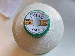 Нитки Tytan (ТИТАН) 60, 6000м колір - Білий / Нити Tytan (ТИТАН) 60, 6000м цвет - Белый