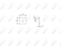 Ніж твердосплавний профільований 15х15х2