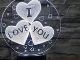 Ночник светильник Creative 3D I love you - фото 1