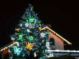 Гирлянды с эффектом мерцания для фасада, елки и деревьев