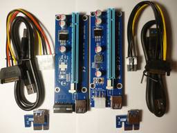 Новые Riser Райзер 006 6pin 4pin PCI-E 1X to 16X molex USB 3